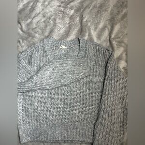 Men's Stylish Gray Knit Crewneck Sweater